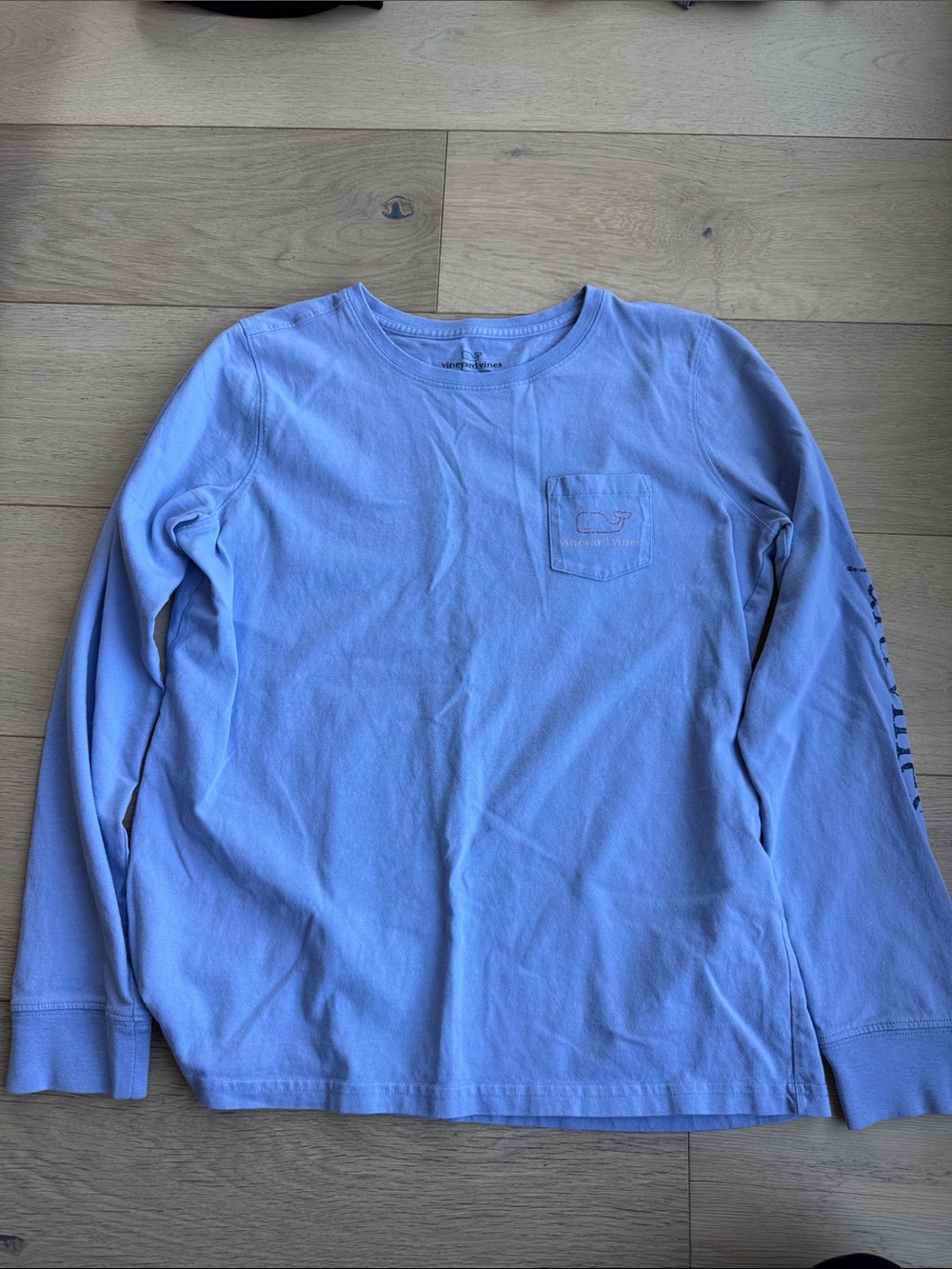 Vineyard Vines Long Sleeve Pocket Tee - Sky Blue